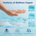 thumbnail image 6 of Airdown Queen 4 inch Gel Memory Foam Mattress Topper, CertiPUR-US Certified, Blue, 6 of 7