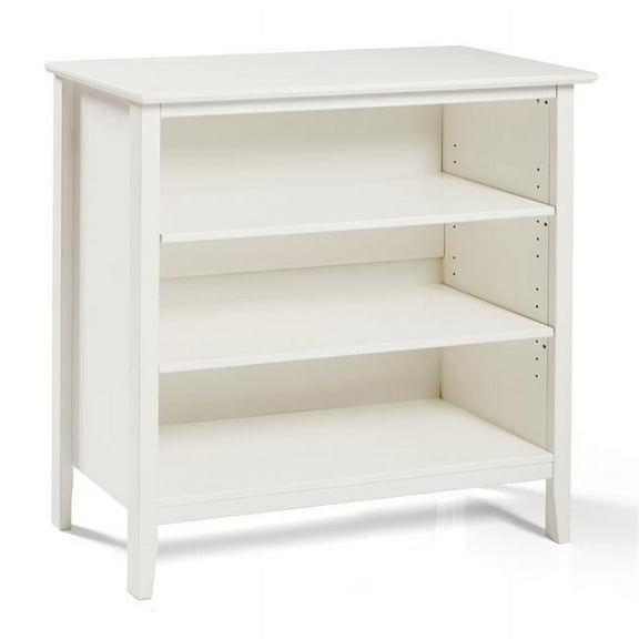 Alaterre Furniture Simplicity Kids Under Window Bookcase, Durable Brazilian Pine & Pine Veneer, Adjustable Shelves, White