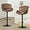 Brown, variant on Soohow Adjustable Bar Stools Set for 2, Ergonomic Modern Swivel Bar Stools with Back for Kitchen Island, PU Leather Bar Stool with Footrest Mid Century Barstools, Counter Height Bar Stools