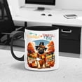 thumbnail image 4 of Thanksgiving Pug Pilgrim Grateful, Thankful, Blessed Fall Welcome 11oz Accent Two-tone Mug Dog Lover Gifts Coffee Tea Cup - 00021, 4 of 5