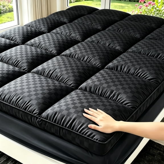 Mattress Topper, Made With Quilting Technology Soft Mattress Cover, Machine Washable,Deep Pockets (8-12 Inches) - High-strength Support