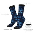 thumbnail image 4 of Sigee BLUE Flamingo Birds for Contrast Design Soft Moisture-Wicking Socks Crew Casual Athletic Stretchy Loose Middle Tube Socks, 4 of 6