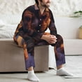 thumbnail image 7 of Naloa Puppy Lying On A Cloud Men’s Pajamas Set - Long Sleeve Button Down Sleep Shirt and Pajama Bottoms Sleepwear Set-Medium, 7 of 7