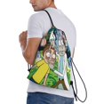 thumbnail image 3 of Bolsa con cordón clásica de Rick y Morty, plegable, para deportes, fitness, unisex, bolsa de viaje para deportes de playa, mediana, 3 of 8