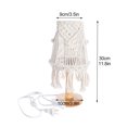 thumbnail image 2 of Macrame Lamp Shade Boho Decor Light Shade for Table Lamp of E27 Light Bulb Adapter Modern Handmade Woven Light Cover for Bedroom Living Room Dorm Office, 2 of 5