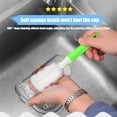 thumbnail image 3 of Sponge Long Handle Cup Brush Baby Glass Bottle Kitchen Cleaner Tool (Green), 3 of 7