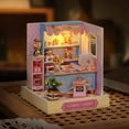 thumbnail image 2 of Qocolhg DIY Miniature Cafe House Kit for Adults to Build, Smart House Happiness One Pavilion Assembled Model Toys, Tiny House Making Kit with Furniture, Halloween and Christmas Decorations Gifts, 2 of 2
