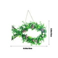 thumbnail image 2 of Spring Summer Wreath for Front Door, 16.93" Artificial Fish Shaped Wreath with Eucalyptus Leaves Pink Egg and Flower for Home Farmhouse Indoor Outdoor Wall Decor, 2 of 6