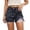 Grey, variant on Women’s Trendy Bow Accent Denim Shorts, Streetwear High Waist Distressed Shorts, Grey/Blue, S,M,L,XL,XXL