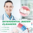 thumbnail image 2 of 150 pieces of interdental brush toothpick dental flosser tooth cleaning tools (red, blue, 0.1 inch, 0.12 inch), 2 of 4