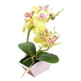 thumbnail image 1 of Flor de seda artificial de doble punta phalaenopsis maceta falsa decoración de paisaje planta artificial planta verde en maceta, 1 of 5