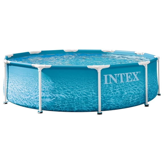 INTEX 28206EP 10Ft X 30In Beachside Metal Frame Above Ground Pool, Pool Only