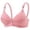 Pink, variant on Ladies Lace Splice Wireless Back Closure Breathable Everyday Bras