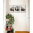 thumbnail image 5 of SHENIFY Mountains Tree Wall Art 16x24in3pcs Natural Framed Boho White Forest Nature Landscape Artwork Painting Morden Country Woodcut Wood Wall Decor Rustic Home Decor, 5 of 7