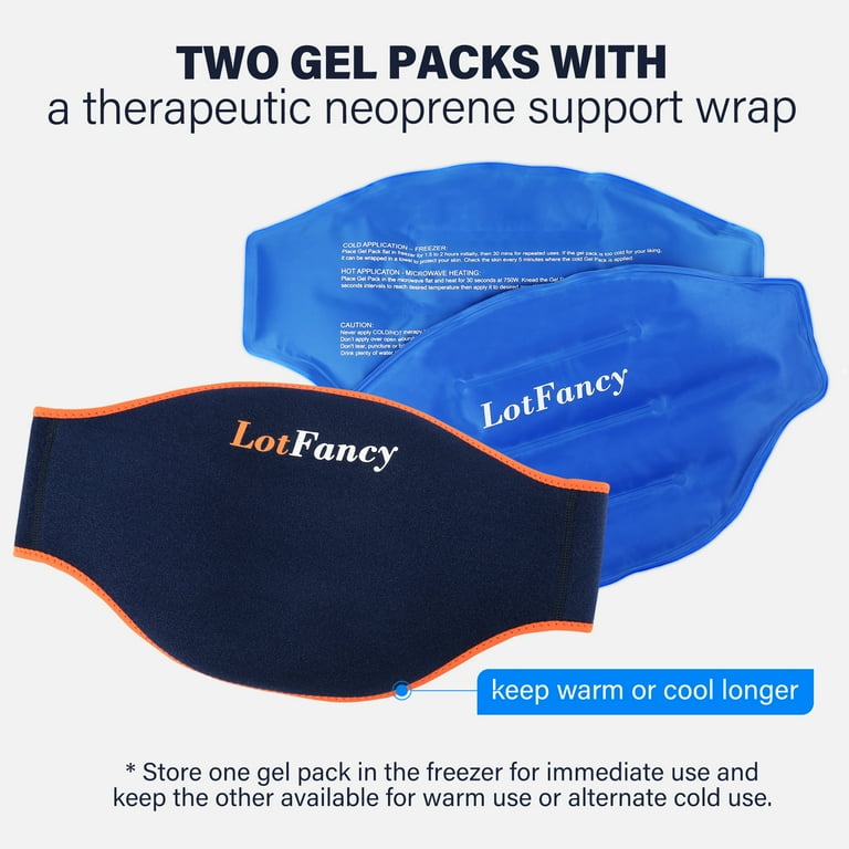 LotFancy Hot Cold Gel Pack with Wrap for Lower Back photo 6