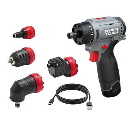 hyper tough 12v max lithium-ion cordless drill set with 2.0 ah battery