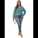 thumbnail image 4 of Camisas de Larga para Mujer, Blusas Plisadas Informales de Negocios con Cuello Redondo y Puños Fruncidos Lago Verde XL, 4 of 7