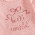 thumbnail image 6 of larppty Nebworn Baby Girl Waffle Knit Romper Long Sleeve Ruffle Butt Onesie Fall Winter Clothes Coming Going Home Outfit, 6 of 7