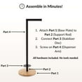 thumbnail image 6 of Black Freestanding Toilet Paper Holder Stand with Bamboo Base, 6 of 8