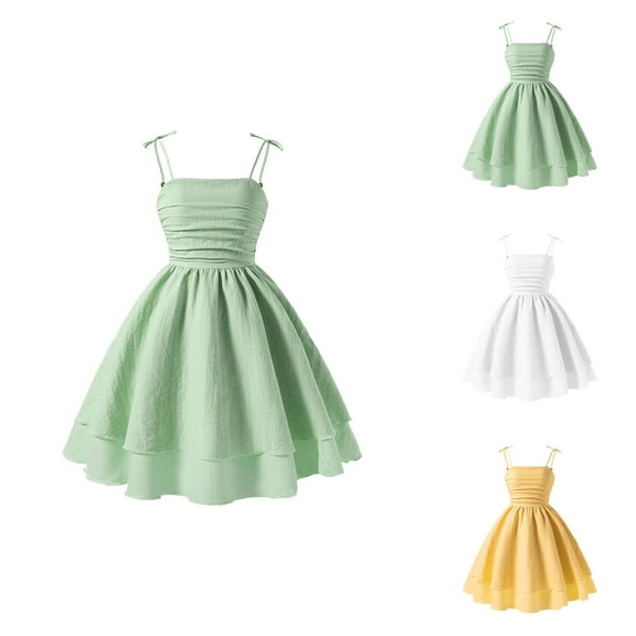 Pink Dress for Girls Tween Slim Fit Dress – Solid Fabric with Side Bow Accent, Minimalist Dress for Growing Girls’ School & Party Wear