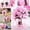 Pink, variant on Crystal Growing Kit, Kids Science Kit, 6 In Tall Artificial Cherry Blossom Tree, Hands-On Learning Activities, Pink Home Decor, Tabletop Home Decorations, 1 Pc Base, 3 Salt