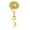 Gold, 2mm, variant on Polished Lever Lock Key Pendant w/2mm 24" Rope Chain Necklace, Gold-Tone