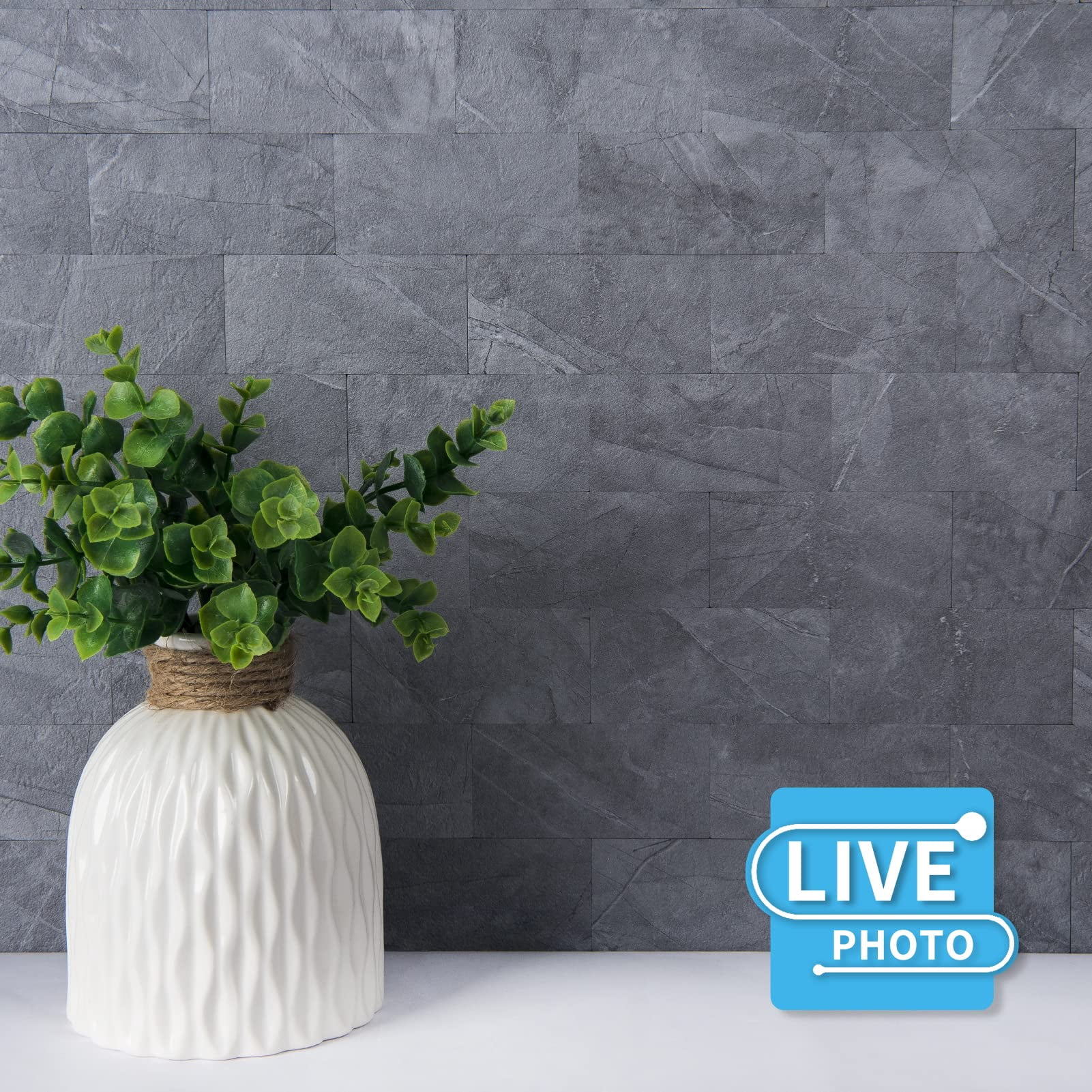 10-pack Peel And Stick Backsplash Tile For Kitchen Bathroom Fireplace Vanitity  Self-adhesive Wall In Blue Grey