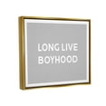 thumbnail image 3 of Stupell Industries Long Live Boyhood Minimal Phrase Inspirational Painting Gold Floater Framed Art Print Wall Art, 3 of 6
