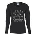 thumbnail image 2 of Half Hood Half Holy Pray With Me Womens Graphic Long Sleeve T-Shirt, Black, Small, 2 of 3