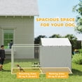 thumbnail image 4 of PawHut Outdoor Dog Kennel Dog Run with Cover, 13.1' x 7.5' x 7.5', 4 of 10