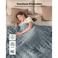 thumbnail image 4 of Ocuuziisu 50" × 60" Heated Throw Blanket — 9 Heat Levels, 1–10H Timer, Fast Even Warming Electric Blanket Throw, Machine Washable — Green & Gray, 4 of 8