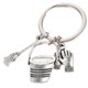 thumbnail image 1 of unbranded Llavero De Metal Para Personal De Limpieza Con Creativo Y Colgante Decorativo Plateado, 1 of 6