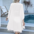 thumbnail image 4 of Beach Vacation Cover Up Border European And Clothing Hand Crocheted Floral Stitching Tassel Bikini Up Dress Sexy Bikini Cover Ups for Women Swimsuit Skirt Cover Ups for Women Boys Swim Cover up Sheer, 4 of 4
