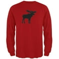 thumbnail image 1 of Moose Faux Stitched Mens Long Sleeve T Shirt, 1 of 1