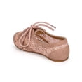 thumbnail image 3 of New Girl Fab Kicks Jovie-23 Mix Media Lace Round Toe Spectator Oxford Flat Size, 3 of 5