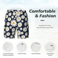 thumbnail image 6 of Picia Daisy Floral pattern Mens Swim Trunks with Compression Liner Stretch Beach Shorts Quick Dry with Zipper Pockets No-Chafing Board Shorts-X-Large, 6 of 9