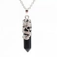 thumbnail image 3 of K-KED 5pcs Black Agate stone China dragon Pendants Chakra Reiki Healing Amulet Energy, 3 of 4