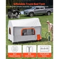 thumbnail image 2 of KFFKFF Inflatable Truck Bed Tent, 7.2 x 5.4 FT 3-Season Camping Tent with Mesh Windows, PU2000mm Waterproof Design for Outdoor Adventures - Includes Air Pump, 2 of 9