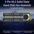 thumbnail image 3 of TEUCER Radiador Estado Sólido M.2 Con Ventilador Turbo Radiador Disco Duro SSD M2 2280 Totalmente Aluminio Doble Cara Chaleco Refrigeración PCIE NVME (3 Pines), 3 of 5