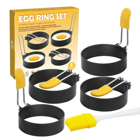 

4pcs Stainless Steel Fried Egg Pancake Shaper Omelette Mold Frying Egg Cooking