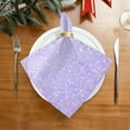 thumbnail image 7 of GZHJMY Soft Reusable Satin Table Decorative Napkins,20x20InX6 PCSShiny Glitter Lavender,Family Dinner Wedding Banquet, Cocktail Party, Kitchen,Birthday Party, 7 of 7