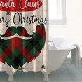 thumbnail image 4 of Santa Claus Christmas Shower Curtain,Washable Show Curtain with Hooks Retro Polyester Fabric Curtains for Halloween Thansgiving Christmas Hotel Dorm, 4 of 5