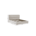 thumbnail image 2 of DRNANLIT King Size Boucle Upholstered Cloud Bed Frame with Wingback Headboard, Metal Legs & Slats, No Box Spring Needed, White, 2 of 6