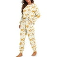 thumbnail image 2 of FOR U DESIGNS Bone Corgi Womens Pajamas with Drawstring Pants Set of 2 Size 2XL Nightwear Long Sleeve Crew Neck Tops and Pants with Pockets for Women Jogger Sleepwear, 2 of 6