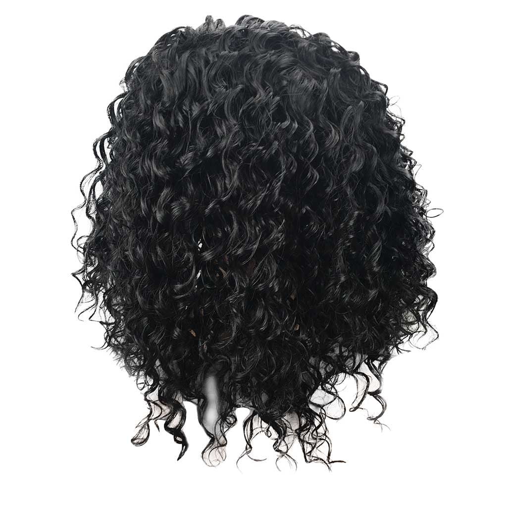 UTOURS Brazilian Virgin, Human Hair Curly Short Bob Water Wave Black Lace Front Wig
