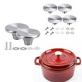 thumbnail image 6 of 2 Sets/4 Sets Dutch Oven Knob Stainless Steel Pot Pan Lid Cover Handle Replacement Accessories Kits for Kitchen Cookware Supplies Tools, 6 of 10