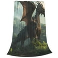 thumbnail image 2 of Zufioo Forest Stone-Colored Dragon Fleece Blanket Queen Size,Plush Bed Blanket,Ultra Soft Throw Blanket,Plush Fuzzy Cozy Blanket Perfect for Bed,Couch-60"x50", 2 of 7