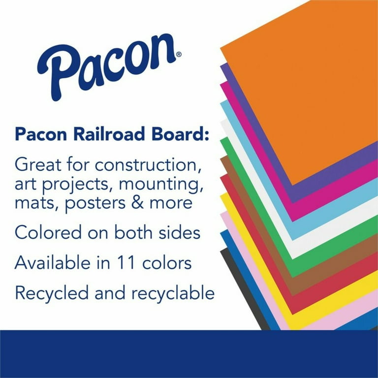 Four-Ply Railroad Board, 22 x 28, Black, 25/Carton Four-Ply Railroad Board, 22 x 28, Black, 25/Carton
