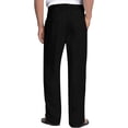 thumbnail image 5 of Horkkom Mens Linen Pants Elastic Waist Solid Color Pants Summer Breathable Casual Pants with Pockets Drawstring XXXL, 5 of 7