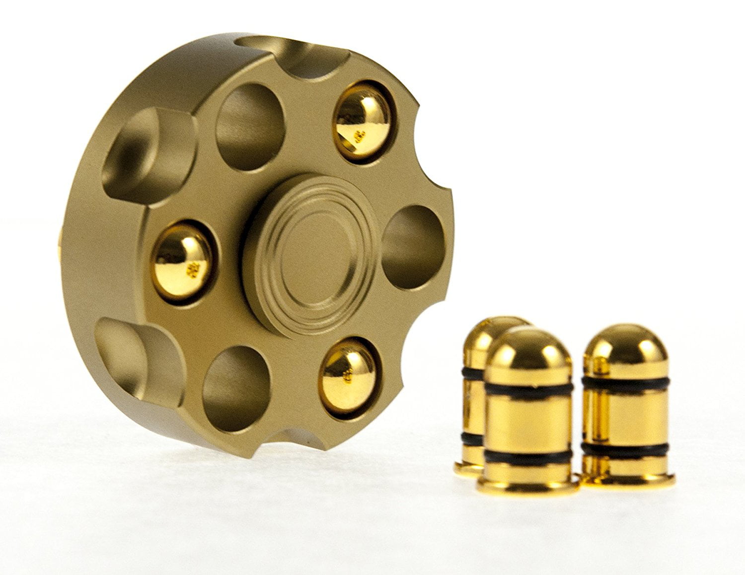 Golden Bullet Six Shooter EDC Metal Fidget Spinner - Walmart.com ...
